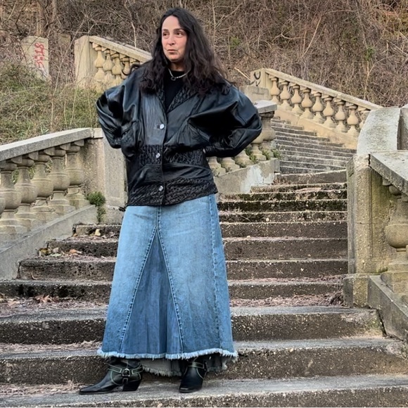 Vera Pelle 80s vintage batwing leather jkt w/printed viscose lining Looks New! - Picture 14 of 14